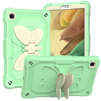 Beige PC + Silicone Anti-drop Protective Case with Butterfly Shape Holder & Pen Slot, For Samsung Galaxy Tab A7 Lite 8.7 SM-T220 / SM-T225