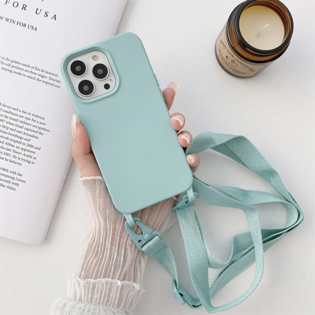 Elastic Silicone Protective Case with Wide Neck Lanyard, For iPhone 12 / 12 Pro, For iPhone 11, For iPhone 11 Pro, For iPhone 13 mini, For iPhone 12 Pro Max