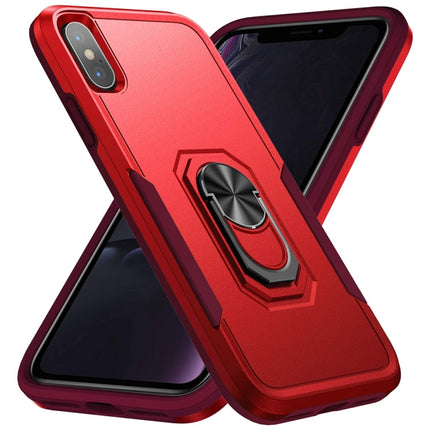 Pioneer Armor Heavy Duty PC + TPU Shockproof Case with Holder, For iPhone XS Max