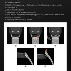 MIJOBS Milan Stainless Steel Replacement Strap Watchband, For Huawei Band 6 / Honor Band 6