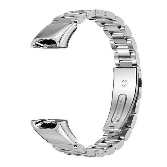 MIJOBS Three Strains Stainless Steel Metal Buckle Replacement Strap Watchband, For Huawei Band 6 / Honor Band 6