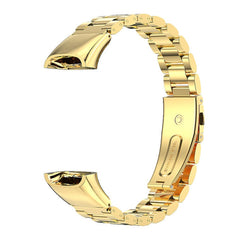 MIJOBS Three Strains Stainless Steel Metal Buckle Replacement Strap Watchband, For Huawei Band 6 / Honor Band 6