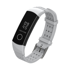 MIJOBS Breathable Silicone Replacement Strap Watchband with Hole, For Honor Band 4 / 5