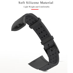 MIJOBS Breathable Silicone Replacement Strap Watchband with Hole, For Honor Band 4 / 5