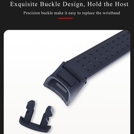 MIJOBS Breathable Silicone Replacement Strap Watchband with Hole