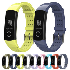 MIJOBS Breathable Silicone Replacement Strap Watchband with Hole, For Honor Band 4 / 5