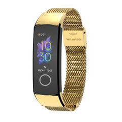 MIJOBS Milan Stainless Steel Metal Buckle Replacement Strap Watchband, For Honor Band 4 / 5