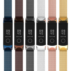 MIJOBS Milan Stainless Steel Metal Buckle Replacement Strap Watchband, For Honor Band 4 / 5