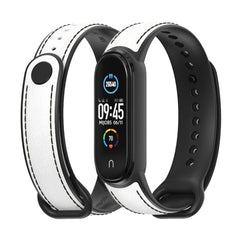 MIJOBS TPU + Leather Replacement Strap Watchband, For Xiaomi Mi Band 5 / 6