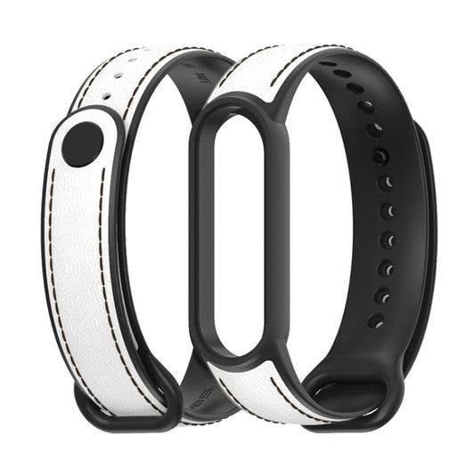 MIJOBS TPU + Leather Replacement Strap Watchband, For Xiaomi Mi Band 5 / 6