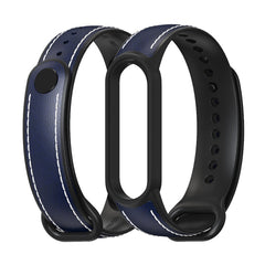 MIJOBS TPU + Leather Replacement Strap Watchband, For Xiaomi Mi Band 5 / 6