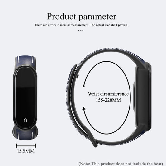 MIJOBS TPU + Leather Replacement Strap Watchband, For Xiaomi Mi Band 5 / 6