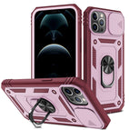 For iPhone 12 / 12 Pro / Pink+Dark Red