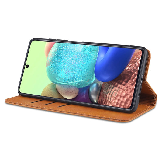 AZNS Magnetic Calf Texture Horizontal Flip Leather Case with Card Slots & Holder & Wallet, For Samsung Galaxy M32 Global