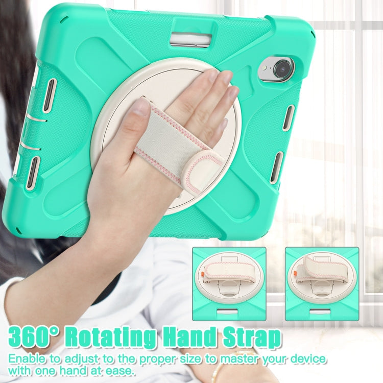 Silicone Hybrid PC Tablet Case with Grip Holder & Shoulder Strap, For iPad mini 6 / mini 2024