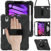 Silicone Hybrid PC Tablet Case with Grip Holder & Shoulder Strap, For iPad mini 6 / mini 2024