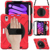 Silicone Hybrid PC Tablet Case with Grip Holder & Shoulder Strap, For iPad mini 6 / mini 2024