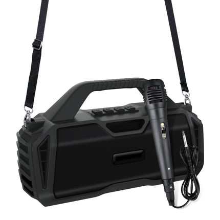 New Rixing NR-6011M Bluetooth 5.0 Portable Outdoor Karaoke Wireless Bluetooth Speaker with Microphone & Shoulder Strap, NR-6011M(Black), NR-6011M(Red), NR-6011M(Blue), NR-6011M(Green)