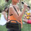 New Rixing NR-6011M Bluetooth 5.0 Portable Outdoor Karaoke Wireless Bluetooth Speaker with Microphone & Shoulder Strap, NR-6011M(Black), NR-6011M(Red), NR-6011M(Blue), NR-6011M(Green)