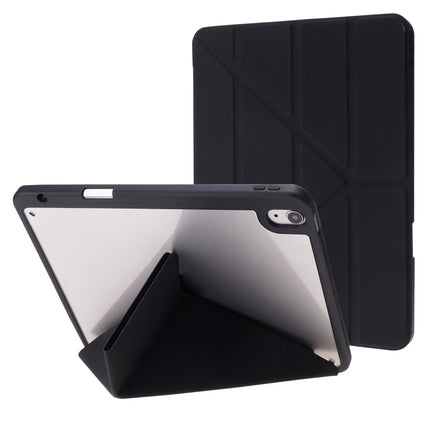 Deformation Transparent Acrylic Horizontal Flip PU Leather Case with Multi-folding Holder & Sleep / Wake-up Function & Pen Slot, For iPad Air 2022 / 2020 10.9, For iPad Pro 11.0 2021 / 2020 / 2018, For iPad 9.7 2017 / 2018 / Pro 9.7                    ...