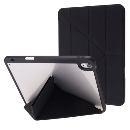 Deformation Transparent Acrylic Horizontal Flip PU Leather Case with Multi-folding Holder & Sleep / Wake-up Function & Pen Slot, For iPad Air 2022 / 2020 10.9, For iPad Pro 11.0 2021 / 2020 / 2018, For iPad 9.7 2017 / 2018 / Pro 9.7��������������������...
