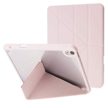 Deformation Transparent Acrylic Horizontal Flip PU Leather Case with Multi-folding Holder & Sleep / Wake-up Function & Pen Slot, For iPad Air 2022 / 2020 10.9, For iPad Pro 11.0 2021 / 2020 / 2018, For iPad 9.7 2017 / 2018 / Pro 9.7��������������������...