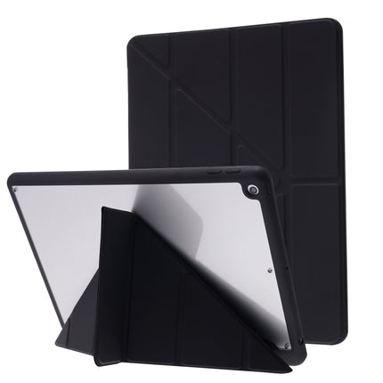 Deformation Transparent Acrylic Horizontal Flip PU Leather Case with Multi-folding Holder & Sleep / Wake-up Function & Pen Slot, For iPad Air 2022 / 2020 10.9, For iPad Pro 11.0 2021 / 2020 / 2018, For iPad 9.7 2017 / 2018 / Pro 9.7��������������������...