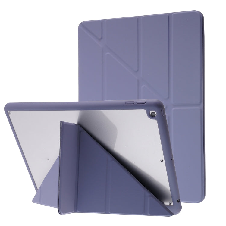 Deformation Transparent Acrylic Horizontal Flip PU Leather Case with Multi-folding Holder & Sleep / Wake-up Function & Pen Slot, For iPad Air 2022 / 2020 10.9, For iPad Pro 11.0 2021 / 2020 / 2018, For iPad 9.7 2017 / 2018 / Pro 9.7