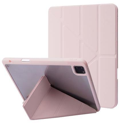 Deformation Transparent Acrylic Horizontal Flip PU Leather Case with Multi-folding Holder & Sleep / Wake-up Function & Pen Slot, For iPad Air 2022 / 2020 10.9, For iPad Pro 11.0 2021 / 2020 / 2018, For iPad 9.7 2017 / 2018 / Pro 9.7��������������������...