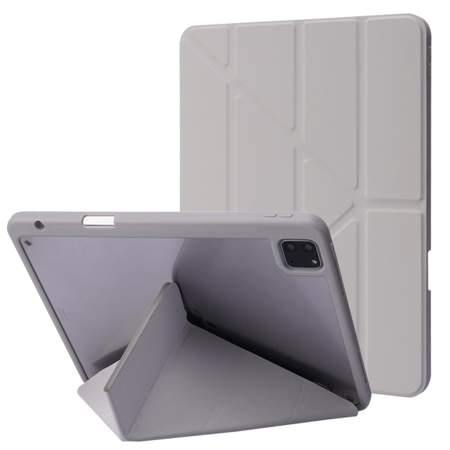 Deformation Transparent Acrylic Horizontal Flip PU Leather Case with Multi-folding Holder & Sleep / Wake-up Function & Pen Slot, For iPad Air 2022 / 2020 10.9, For iPad Pro 11.0 2021 / 2020 / 2018, For iPad 9.7 2017 / 2018 / Pro 9.7                    ...