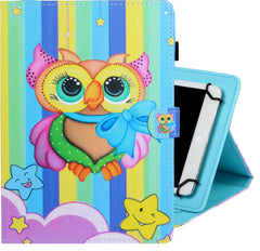 Universal Colored Drawing Horizontal Flip PU Leather Case with Holder & Card Slot, 7 inch, 8 inch, 10 inch