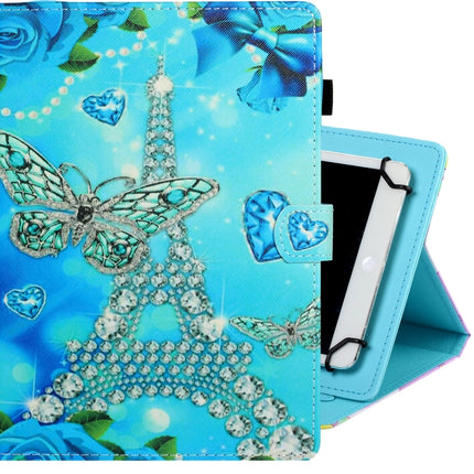 Universal Colored Drawing Horizontal Flip PU Leather Case with Holder & Card Slot, 7 inch, 8 inch, 10 inch
