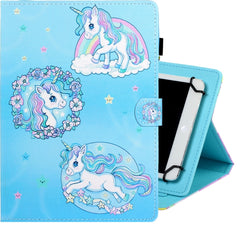 Universal Colored Drawing Horizontal Flip PU Leather Case with Holder & Card Slot, 7 inch, 8 inch, 10 inch