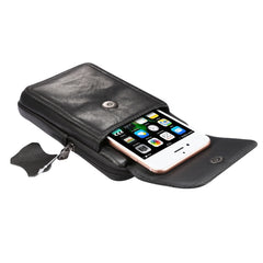 Multi-functional Universal Leather Waist Hanging One-shoulder Mobile Phone Waist Bag, For 6.5 Inch or Below Smartphones, For 6.9 Inch or Below Smartphones