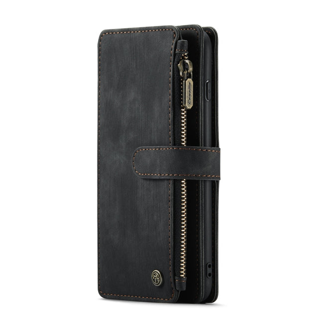 CaseMe-C30 PU + TPU Multifunctional Horizontal Flip Leather Case with Holder & Card Slot & Wallet & Zipper Pocket