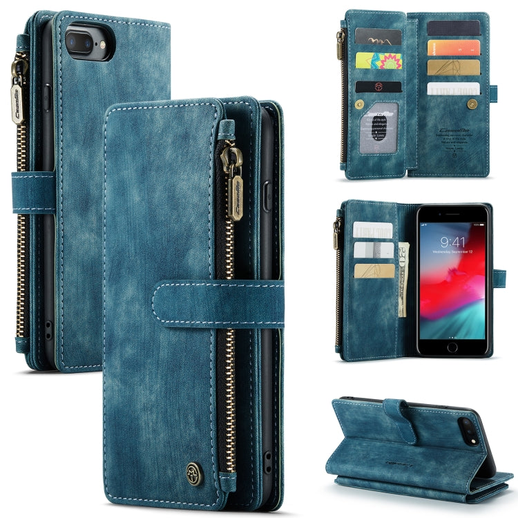 CaseMe-C30 PU + TPU Multifunctional Horizontal Flip Leather Case with Holder & Card Slot & Wallet & Zipper Pocket, For iPhone 8 Plus & 7 Plus & 6 Plus, For iPhone SE 2022 / SE 2020 / 8 / 7 / 6, For iPhone 11, For iPhone 11 Pro, For iPhone 11 Pro Max