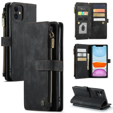 CaseMe-C30 PU + TPU Multifunctional Horizontal Flip Leather Case with Holder & Card Slot & Wallet & Zipper Pocket
