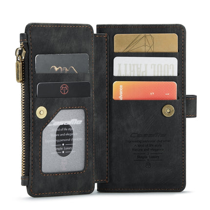 CaseMe-C30 PU + TPU Multifunctional Horizontal Flip Leather Case with Holder & Card Slot & Wallet & Zipper Pocket