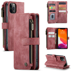 CaseMe-C30 PU + TPU Multifunctional Horizontal Flip Leather Case with Holder & Card Slot & Wallet & Zipper Pocket, For iPhone 12 / 12 Pro, For iPhone 12 Pro Max, For iPhone XS / X, For iPhone XR, For iPhone XS Max