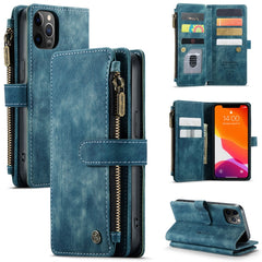 CaseMe-C30 PU + TPU Multifunctional Horizontal Flip Leather Case with Holder & Card Slot & Wallet & Zipper Pocket, For iPhone 12 / 12 Pro, For iPhone 12 Pro Max, For iPhone XS / X, For iPhone XR, For iPhone XS Max