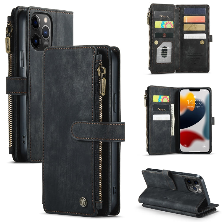 CaseMe-C30 PU + TPU Multifunctional Horizontal Flip Leather Case with Holder & Card Slot & Wallet & Zipper Pocket, For iPhone 8 Plus & 7 Plus & 6 Plus, For iPhone SE 2022 / SE 2020 / 8 / 7 / 6, For iPhone 11, For iPhone 11 Pro, For iPhone 11 Pro Max