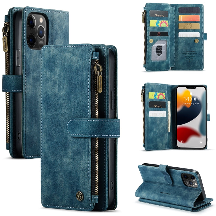 CaseMe-C30 PU + TPU Multifunctional Horizontal Flip Leather Case with Holder & Card Slot & Wallet & Zipper Pocket, For iPhone 8 Plus & 7 Plus & 6 Plus, For iPhone SE 2022 / SE 2020 / 8 / 7 / 6, For iPhone 11, For iPhone 11 Pro, For iPhone 11 Pro Max