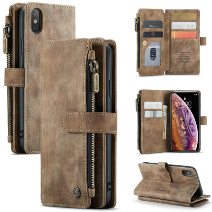 CaseMe-C30 PU + TPU Multifunctional Horizontal Flip Leather Case with Holder & Card Slot & Wallet & Zipper Pocket