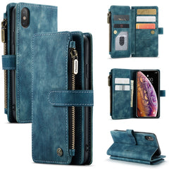 CaseMe-C30 PU + TPU Multifunctional Horizontal Flip Leather Case with Holder & Card Slot & Wallet & Zipper Pocket, For iPhone 12 / 12 Pro, For iPhone 12 Pro Max, For iPhone XS / X, For iPhone XR, For iPhone XS Max