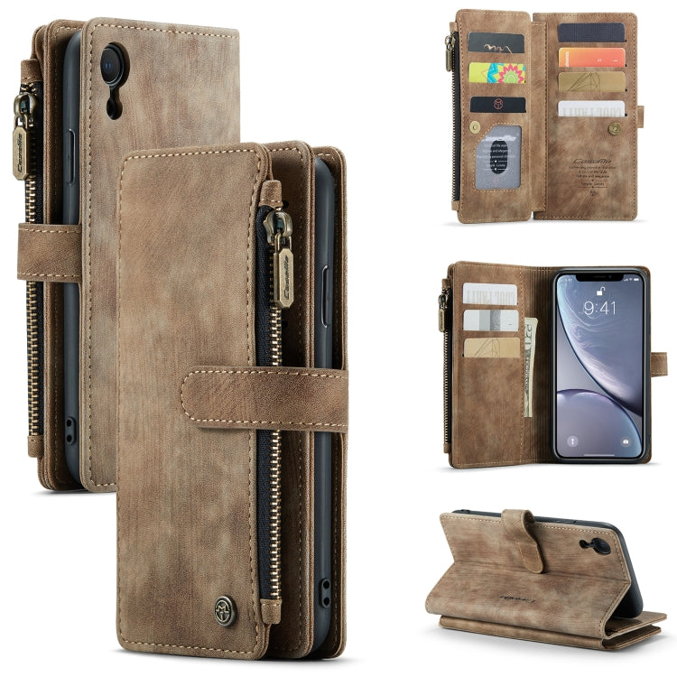 CaseMe-C30 PU + TPU Multifunctional Horizontal Flip Leather Case with Holder & Card Slot & Wallet & Zipper Pocket, For iPhone XS / X, For iPhone XR, For iPhone XS Max