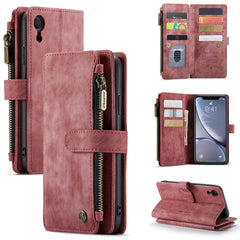 CaseMe-C30 PU + TPU Multifunctional Horizontal Flip Leather Case with Holder & Card Slot & Wallet & Zipper Pocket, For iPhone 12 / 12 Pro, For iPhone 12 Pro Max, For iPhone XS / X, For iPhone XR, For iPhone XS Max