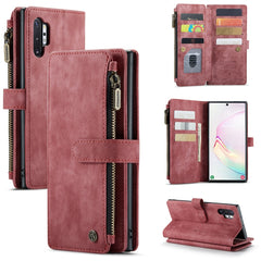CaseMe-C30 PU + TPU Multifunctional Horizontal Flip Leather Case with Holder & Card Slot & Wallet & Zipper Pocket, For Samsung Galaxy A12, For Samsung Galaxy A52 5G / 4G, For Samsung Galaxy Note10+, For Samsung Galaxy Note20 Ultra, For Samsung Galaxy S...