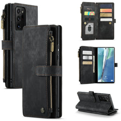 CaseMe-C30 PU + TPU Multifunctional Horizontal Flip Leather Case with Holder & Card Slot & Wallet & Zipper Pocket, For Samsung Galaxy A12, For Samsung Galaxy A52 5G / 4G, For Samsung Galaxy Note10+, For Samsung Galaxy Note20 Ultra, For Samsung Galaxy S...