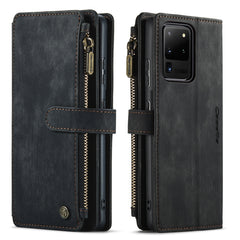 CaseMe-C30 PU + TPU Multifunctional Horizontal Flip Leather Case with Holder & Card Slot & Wallet & Zipper Pocket, For Samsung Galaxy S10+, For Samsung Galaxy S20 5G, For Samsung Galaxy S20+ 5G, For Samsung Galaxy S20 Ultra 5G, For Samsung Galaxy S20 F...