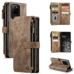 CaseMe-C30 PU + TPU Multifunctional Horizontal Flip Leather Case with Holder & Card Slot & Wallet & Zipper Pocket, For Samsung Galaxy S10+, For Samsung Galaxy S20 5G, For Samsung Galaxy S20+ 5G, For Samsung Galaxy S20 Ultra 5G, For Samsung Galaxy S20 F...